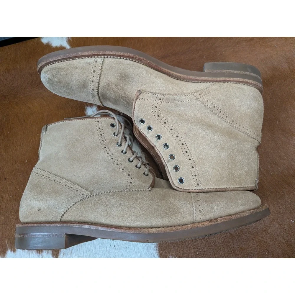 Aquatalia Carter Men's Weatherproof Suede Boots Sz 9M Brown, Italy $595!